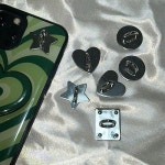 키치피치펀치 [3개가격/직잭단독]키링 부착고리 하트 폰케이스 부착고리 핸드폰 부착판 고리 키링 DIY 폰꾸 부자재 키링고리 스마트폰 키링... 