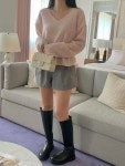 라모드앤제이 아모르 울반바지 숏팬츠 핀턱 기모반바지 울쇼츠 - 3color