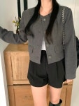 라모드앤제이 아모르 울반바지 숏팬츠 핀턱 기모반바지 울쇼츠 - 3color