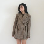 에이블리 비죠 체크자켓 [오예마켓]