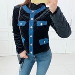 에이블리 [어나더핏] 제니 벨벳 퀄팅 데님 자켓 (누빔자켓)