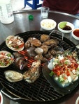 서해바다옆 조개구이와 양푼칼국수^^