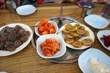 속초중앙시장 속초아바이식당에서 아바이순대, 오징어순대, 순대국