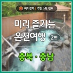 [어디갈까] 미리 즐기는 온천여행 2편 : 충북, 충남