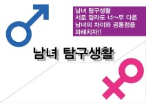 남녀탐구생활 남자와 여자의 차이 ㅋㅋㅋ