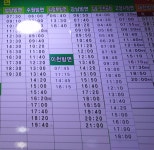 춘천 시외버스터미널 시간표/요금표, 춘천 관광지도