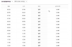 동서울터미널-평택시외버스터미널 시간표(왕복)평택 가볼만한곳