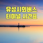 유성시외버스터미널/유성시외버스정류소 시간표/유성 가볼만한곳