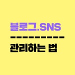 SNS 종류와 관리하는 방법