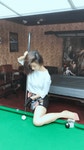 당구 찍어치기 묘기