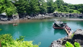 제주도 서귀포 가볼만한곳 제주 쇠소깍 카약.테우, 올레길 6코스 환상자전거길 인증센터