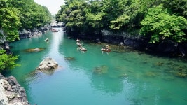제주도 서귀포 가볼만한곳 제주 쇠소깍 카약.테우, 올레길 6코스 환상자전거길 인증센터