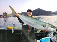 장승포 피싱톡호 12월19일 먼바다 흘림조황 1미터9센치 조황