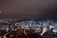 남산타워에서찍은 서울역 방향의 야경