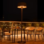 Standing Electric Heater With Chic Lampshade 1500W Heating Ontable Patio Heater, Outdoor Warmer - Zhuhai Zire Technology Limited