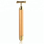 T Shape Electric Gold Plated Roller Face Massager Beauty Bar - Shenzhen Clever Bright Imp&exp Co., Ltd