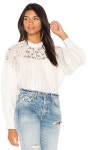 Free People HAVE IT MY WAY 자수 상의 in Ivory | REVOLVE HAVE IT MY WAY 자수 상의 from Revolve.com