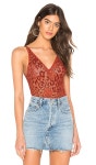 Free People LIVE IT UP 바디수트 in Red | REVOLVE LIVE IT UP 바디수트 from Revolve.com