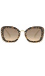 Miu Miu REVEAL 선글라스 in Light Havana & Silver Mirror | REVOLVE REVEAL 선글라스 from Revolve.com