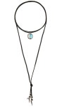 Natalie B Jewelry ROADIE WRAP 목걸이 in Black, Silver Hardwar... Two Feather | REVOLVE ROADIE WRAP 목걸이 from Revolve.com