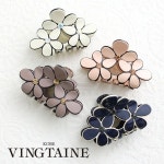 ミニトリプルフラワーバンスクリップ　上品　大人可愛い　ヘアクリップ　レディース　H7280 /【Buyee】 Buyee 일본 통신 판매 상품... 
