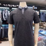 세르지오 에스에스패션 남성 하나만으로도 포인트있게 세련된매력 카라레이어드 반팔 티셔츠- 이랜드몰