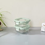 클리어글라스 오븐용 밀폐용기 정사각 320ml 2P_KC0523015- KIDIKIDI