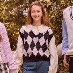 아가일 브이넥 베스트 니트 조끼 (14430-140-603-33)- 이랜드몰