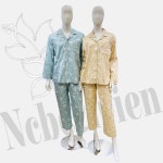 기모코튼 폴짝폴짝 러블리 강아지프린트 40수 커 긴팔 잠옷 상하의세트- 이랜드몰