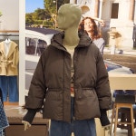 시슬리 솔리드 후드 구스 패딩 SAPDC3 361- 이랜드몰