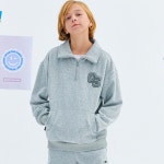 [울산성남점]밍크 기모 반집업 맨투맨 CFJB5139D03 융기모 가득 부드러운 원단- 이랜드몰