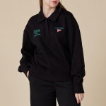 [행텐] 레플리카 버튼카라 기모 크롭 맨투맨 블랙 10440-131-812-12-100- 이랜드몰