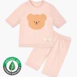 부드러운촉감 유기농오가닉면7부실내복 UN24SS키즈베어핑크 모이모이깜피NC백화점광주점- 이랜드몰