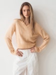 여성 V넥 스웨터 V-neck Nep Yarn Sweater / WHKAE1241F 평촌- 이랜드몰