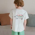 퍼피플라워 티셔츠_민트- KIDIKIDI