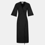 가니 자카드 오간자 비즈 프린지 롱 원피스 블랙 F7460 099- 이랜드몰