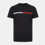 타미힐피거 남자 플래그 로고 링거 반팔티셔츠 블랙 7849807 035- 이랜드몰