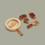 [숲소리] 주방놀이-구이세트 원목 장난감- KIDIKIDI