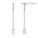 14K 스퀘어펄 언발 귀걸이(GoldPlated)_J4084BRE- 이랜드몰