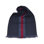 [명품]구찌 GG로고 삼선 울시크 스카프 5446204G7044168NAVY 544620 4G704 4168- 이랜드몰