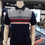 세르지오 에스에스패션 남성 여름 줄무늬 배색이 멋스러운 스판 티셔츠- 이랜드몰