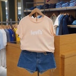 [리바이스] 여성 로고 퍼펙트 면 반팔 티셔츠 17369-1831 NC순천점- 이랜드몰