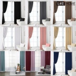 라이크홈 핀형 솔리드 고밀도 암막커튼 긴창 2P 10종- 이랜드몰
