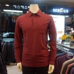 세르지오 에스에스패션 남성 간절기 레이온혼방 스트라이프 긴팔 티셔츠- 이랜드몰