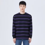 오버핏 스트릿 스트라이프 긴팔 티셔츠_SPLSA23C99- 이랜드몰