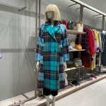 베네통 비비안체크 롱 코트 BACTB1261- 이랜드몰