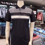 세르지오 에스에스패션 남성 냉감소재 닿기만해도 시원한 쿨타공 줄무늬 배색 반팔 티셔츠- 이랜드몰