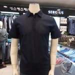 세르지오 에스에스패션 남성 브랜드 솔리드 플레인조직 카라 반팔 티셔츠- 이랜드몰