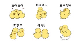 아기 오리가 쪼아쪼아