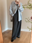 잇츠밤비 [임부복가능] 오버핏 피그 후드 셔츠 2col